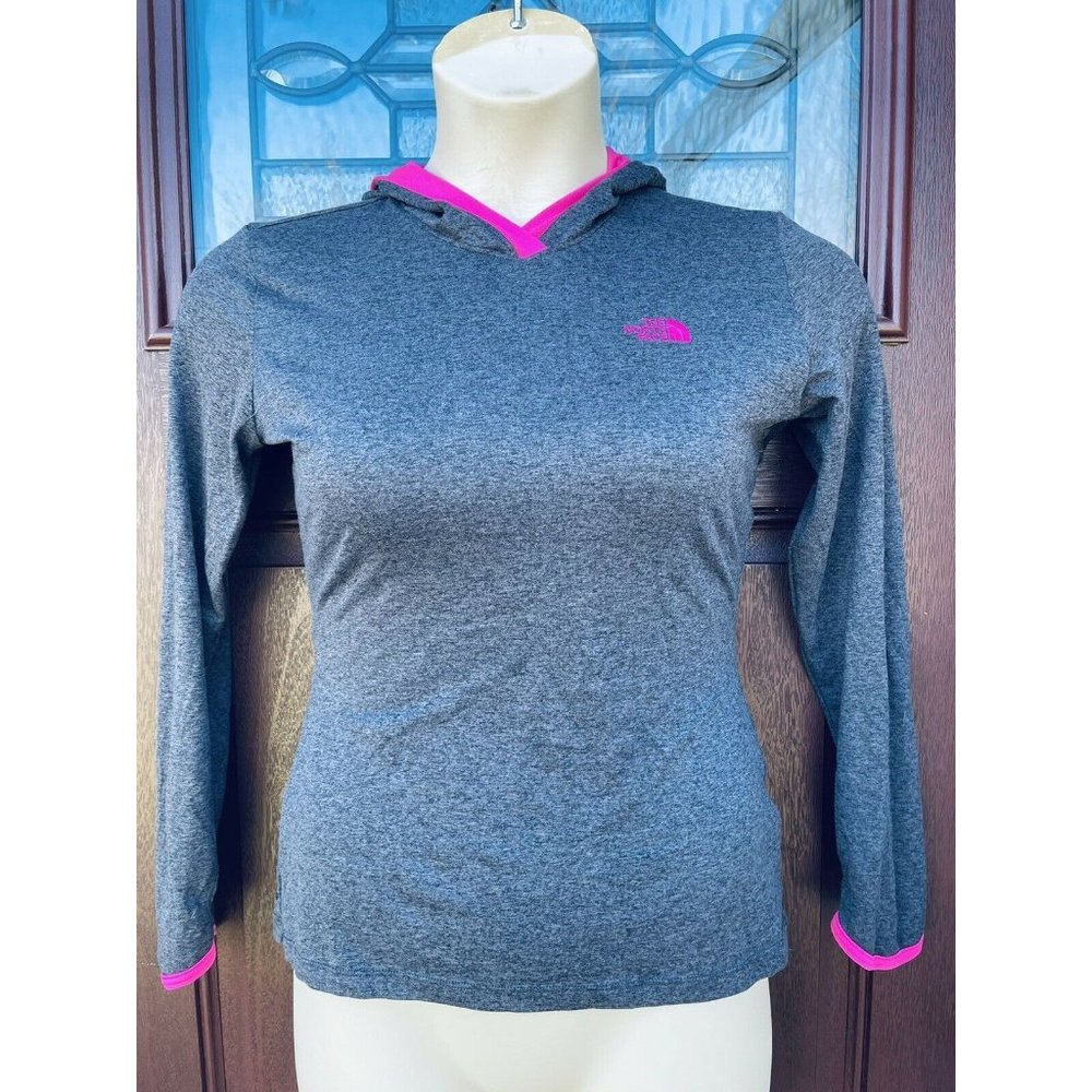 The North Face Pullover Athletic Hoodie Gray Pink